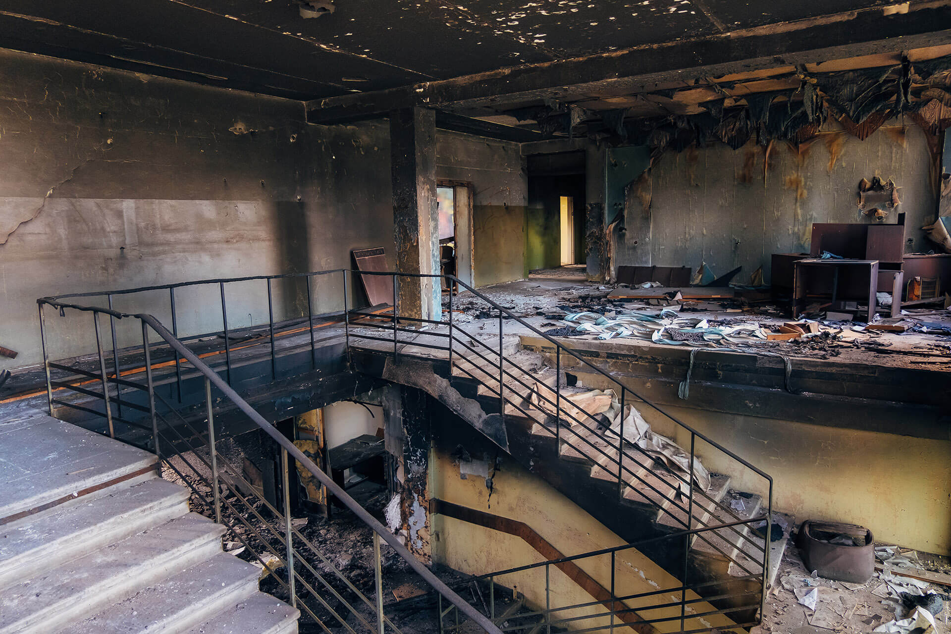 Fire damage restoration